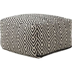 Pouffe Beliani MUKKI Blanc et Noir en Coton - Pouffe - Publicité Pouffe Beliani MUKKI Blanc et Noir en Coton - Pouffe - Publicité