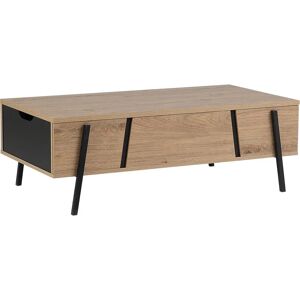 Beliani Coffee Table Light Wood - Lift Top Storage - Modern Industrial Style Beliani Coffee Table Light Wood - Lift Top Storage - Modern Industrial Style