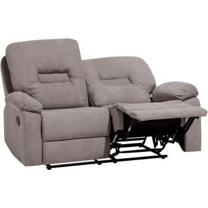 Beliani Taupe Two-Seater Recliner Sofa - Reclining Modern Design Beliani Taupe Two-Seater Recliner Sofa - Reclining Modern Design