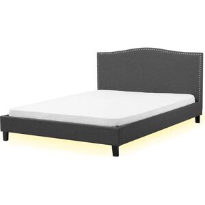 Beliani Bed Grey Polyester Upholstered EU Super King - Bed Beliani Bed Grey Polyester Upholstered EU Super King - Bed