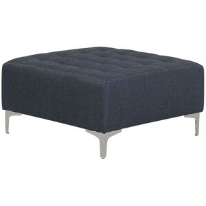 Beliani Dark Grey Fabric Ottoman - Square Footstool - Modern Living Beliani Dark Grey Fabric Ottoman - Square Footstool - Modern Living