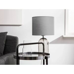 Beliani - DEVOLL Grey Glass Table Lamp - Modern Design - 25x44x25cm Beliani - DEVOLL Grey Glass Table Lamp - Modern Design - 25x44x25cm