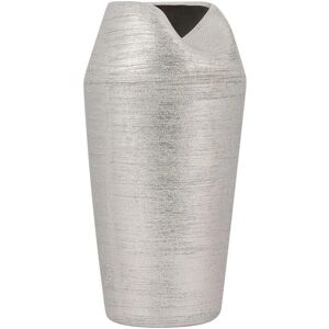 Beliani Silver Decorative Vase - 33cm - Stoneware/Ceramic - Elegant Beliani Silver Decorative Vase - 33cm - Stoneware/Ceramic - Elegant