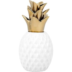 Beliani Decorative Figurine White Ceramic Pineapple Statuette Ornament Glamour Style Decor Accessories - Figurine Beliani Decorative Figurine White Ceramic Pineapple Statuette Ornament Glamour Style Decor Accessories - Figurine