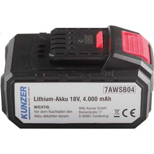 Kunzer 7AWSB04 Batteria agli ioni di litio 18V - Batteria per elettroutensili Kunzer 7AWSB04 Batteria agli ioni di litio 18V - Batteria per elettroutensili