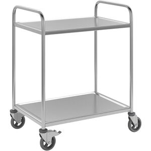 Carro de servicio de acero inoxidable kaiserkraft - 2 estantes - Neumáticos neumáticos - 870x570x970 mm Carro de servicio de acero inoxidable kaiserkraft - 2 estantes - Neumáticos neumáticos - 870x570x970 mm