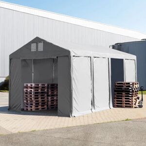 Toolport 4x8m Harmaa Varastointiteltta pohjakehikolla ja vetoketjulla Toolport 4x8m Harmaa Varastointiteltta pohjakehikolla ja vetoketjulla