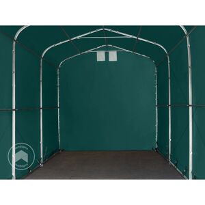 Tente garage Toolport 4x16m - Côtés 3,35m - Résistante au feu - Vert foncé - Publicité Tente garage Toolport 4x16m - Côtés 3,35m - Résistante au feu - Vert foncé - Publicité