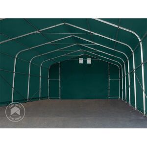 TOOLPORT 6x12m Dark Green Carport Tent - Fire Resistant, 2.6m Sides TOOLPORT 6x12m Dark Green Carport Tent - Fire Resistant, 2.6m Sides
