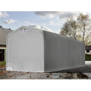 Tente Garage TOOLPORT 4x24m - PVC 850 Gris - Publicité Tente Garage TOOLPORT 4x24m - PVC 850 Gris - Publicité
