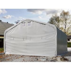 Tente Garage Portable TOOLPORT 6x6m - Gris - Publicité Tente Garage Portable TOOLPORT 6x6m - Gris - Publicité