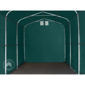 TOOLPORT 4x24m Dark Green Carport Tent - PVC 850, With Statics TOOLPORT 4x24m Dark Green Carport Tent - PVC 850, With Statics