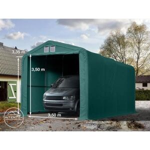 Tente Garage Toolport 4x8m - PVC 850, Vert Foncé, Pack Statique - Publicité Tente Garage Toolport 4x8m - PVC 850, Vert Foncé, Pack Statique - Publicité