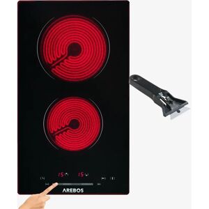 Arebos AR-HE-GK2N - Negro - Placa de Cocina de Vitrocerámica Arebos AR-HE-GK2N - Negro - Placa de Cocina de Vitrocerámica