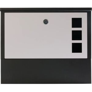 Buzón de diseño moderno Arebos - Buzón de pared con compartimento para periódicos Buzón de diseño moderno Arebos - Buzón de pared con compartimento para periódicos