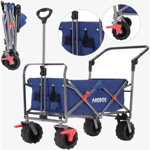 Carro de Mano Plegable con Barra Telescópica - Carretilla de Transporte AREBOS Carro de Mano Plegable con Barra Telescópica - Carretilla de Transporte AREBOS