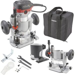 Arebos 710W Router with Accessories - Electric Router - Luxury Rebate with Trimmer and Diving Base - Arebos Arebos 710W Router with Accessories - Electric Router - Luxury Rebate with Trimmer and Diving Base - Arebos