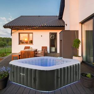 Arebos Spa Pool Hinchable Whirlpool 185x185cm - Antracita Arebos Spa Pool Hinchable Whirlpool 185x185cm - Antracita