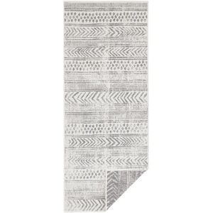 NORTHRUGS BIRI Wende Outdoor Floor Mat - Rectangular, Polypropylene, Grey & Cream NORTHRUGS BIRI Wende Outdoor Floor Mat - Rectangular, Polypropylene, Grey & Cream