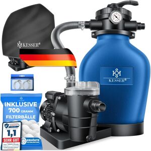 Système de filtre à sable KESSER - Inclut 700 g de sphères filtrantes - Publicité Système de filtre à sable KESSER - Inclut 700 g de sphères filtrantes - Publicité