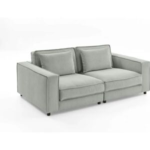 ATLANTIC HOME COLLECTION Valan Sofa - Wellenunterfederung, Grau, 198cm ATLANTIC HOME COLLECTION Valan Sofa - Wellenunterfederung, Grau, 198cm