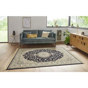 Nouristan Antik Nain Dark Blue & Cream Oriental Rug - Rug Nouristan Antik Nain Dark Blue & Cream Oriental Rug - Rug