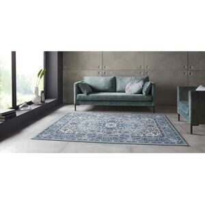 Nouristan Skazar Isfahan Rug - Vintage, Oriental, Blue Nouristan Skazar Isfahan Rug - Vintage, Oriental, Blue