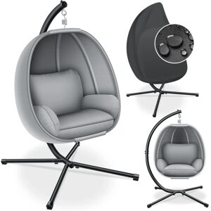 Chaise Suspendue Luxe KESSER avec Structure et Coussins - Intérieur/Extérieur - Publicité Chaise Suspendue Luxe KESSER avec Structure et Coussins - Intérieur/Extérieur - Publicité