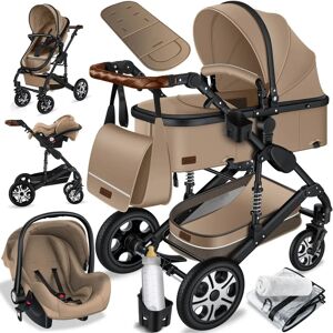 KESSER Kinderwagen 3-in-1 mit Tragewanne, Sportwagen & Autositz - Gummireifen KESSER Kinderwagen 3-in-1 mit Tragewanne, Sportwagen & Autositz - Gummireifen
