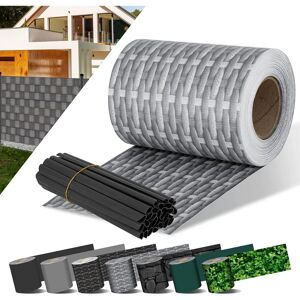 Kesser Pantalla de Privacidad de PVC - Rollo de protección - 35m Gris Ratán Kesser Pantalla de Privacidad de PVC - Rollo de protección - 35m Gris Ratán