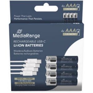 MediaRange MRBAT160 Wiederaufladbare AAA Lithium-Ionen-Batterie - Haushaltbatterie MediaRange MRBAT160 Wiederaufladbare AAA Lithium-Ionen-Batterie - Haushaltbatterie
