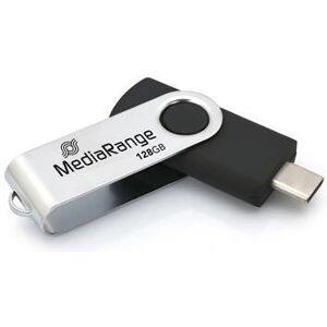 MediaRange MR1954 Unidad Flash USB - 128GB, USB-C, Negro, Plata MediaRange MR1954 Unidad Flash USB - 128GB, USB-C, Negro, Plata