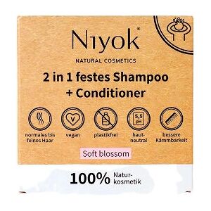Niyok Green Touch 2 in 1 Shampoo e Balsamo Solido - 80 g Niyok Green Touch 2 in 1 Shampoo e Balsamo Solido - 80 g