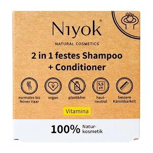 Niyok 2 in 1 Solid Shampoo & Conditioner - Vegane Naturkosmetik Niyok 2 in 1 Solid Shampoo & Conditioner - Vegane Naturkosmetik