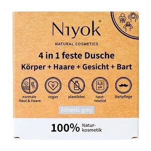 Niyok 4-in-1 Feste Dusche - Körper, Haare, Gesicht & Bart - Athletic Grey Niyok 4-in-1 Feste Dusche - Körper, Haare, Gesicht & Bart - Athletic Grey