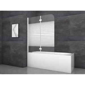 MARWELL - Pulse 2 - 115x140 cm - Silberfarben - Bathtub folding wall MARWELL - Pulse 2 - 115x140 cm - Silberfarben - Bathtub folding wall