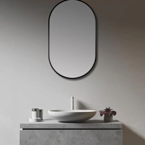 TALOS Oval Design Spiegel - 45x75 cm, Schwarz TALOS Oval Design Spiegel - 45x75 cm, Schwarz