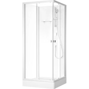 MARWELL Fresh Shower Square - Aluminium, Weiß, Ecke MARWELL Fresh Shower Square - Aluminium, Weiß, Ecke