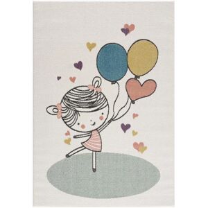 Carpet City Anime 9393 Creme - Kindermatte mit Verspieltem Muster Carpet City Anime 9393 Creme - Kindermatte mit Verspieltem Muster