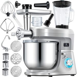 Procesador de alimentos KESSER de acero inoxidable 3 en 1 - 5,5L Procesador de alimentos KESSER de acero inoxidable 3 en 1 - 5,5L