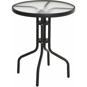 Spetebo - RoundGlassBlack60 - Noir - DessusVerre - Table - Publicité Spetebo - RoundGlassBlack60 - Noir - DessusVerre - Table - Publicité