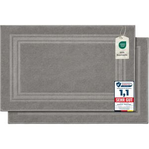 KOMFORTEC - Katoenen Badmatten Set - 50x70cm - Grijs KOMFORTEC - Katoenen Badmatten Set - 50x70cm - Grijs