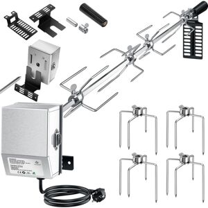 Juego de pinchos de barbacoa KESSER en acero inoxidable 107cm - Espiedo giratorio Juego de pinchos de barbacoa KESSER en acero inoxidable 107cm - Espiedo giratorio