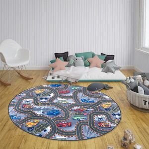 Hanse Home Round Kids' Rug - Grey Polyamide, 133cm Hanse Home Round Kids' Rug - Grey Polyamide, 133cm