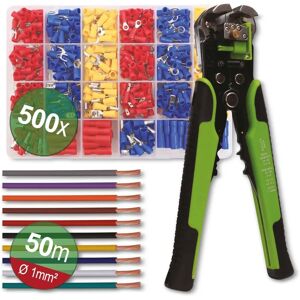 Kit de pelacables Quadrios 22T012 - Herramienta multifunción, 500 piezas de crimpado Kit de pelacables Quadrios 22T012 - Herramienta multifunción, 500 piezas de crimpado