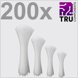 TRU COMPONENTS T24CA071 UV-Stabilisierte Kabelbinder - 3.6mm - Weiß TRU COMPONENTS T24CA071 UV-Stabilisierte Kabelbinder - 3.6mm - Weiß