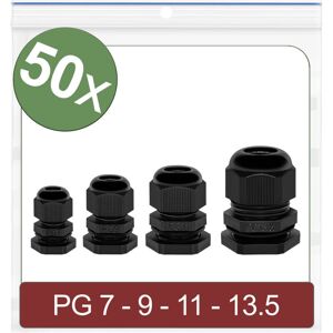 Quadrios 24CA389 Kabelverschraubungen - PG7, PG9, PG11, PG13.5 - 50 Stück Quadrios 24CA389 Kabelverschraubungen - PG7, PG9, PG11, PG13.5 - 50 Stück