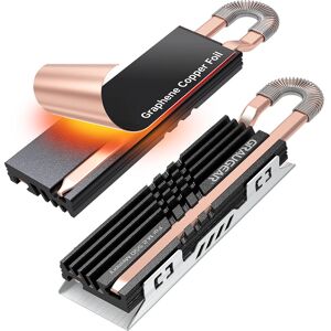 Sistema de enfriamiento GRAUGEAR G-M2HS07-GC - Negro - Kit de tubos de calor para SSD Sistema de enfriamiento GRAUGEAR G-M2HS07-GC - Negro - Kit de tubos de calor para SSD