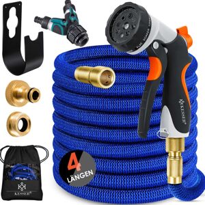 Manguera de jardín premium KESSER - 45 metros Azul - Flexible, resistente a UV Manguera de jardín premium KESSER - 45 metros Azul - Flexible, resistente a UV