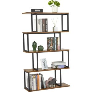 MEERVEIL Bibliothèque en forme de S - 4 Tablettes - Style Industriel - Publicité MEERVEIL Bibliothèque en forme de S - 4 Tablettes - Style Industriel - Publicité